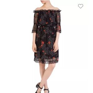 The Kooples popi pop off the shoulder floral dress